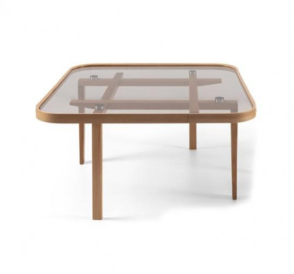 Living room coffee table modern luxury furniture glass table designer wood