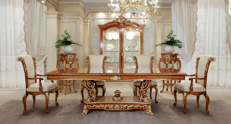 Luxury dining room chair dining chair armchair seats chairs baroque gold