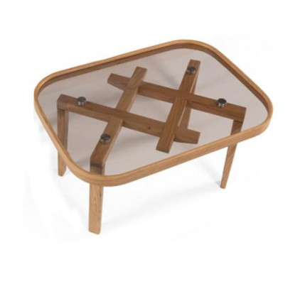 Luxury Furniture Coffee Table Modern Interior Glass Table Beige Living Room