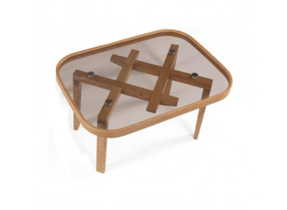 Luxury Furniture Coffee Table Modern Interior Glass Table Beige Living Room