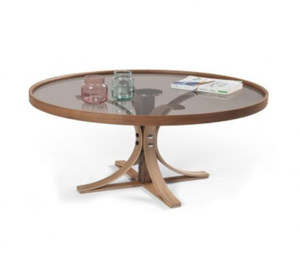Coffee Table Brown Wood Designer Coffee Table Living Room Glass Table Furniture