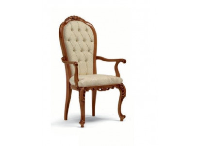 Chair, armchair, luxury armchair, baroque rococo chairs, wood, brown, Marzorati