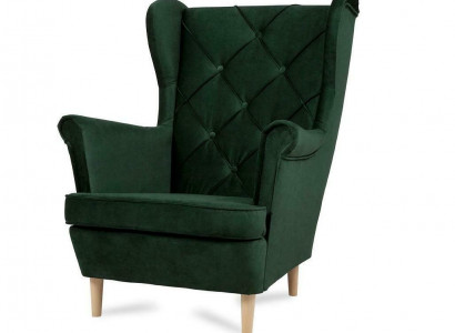 Chesterfield Armchair TV Couch 1 Seater Sofa Fabric Textile Wingback Chair