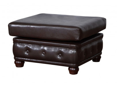 Footstool Club Lounge Ottoman Leather Textile Designer Pouf New