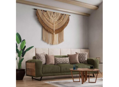 Green living room 4-seater luxury four-seater upholstered sofa relax couch