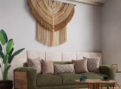 Green living room 4-seater luxury four-seater upholstered sofa relax couch