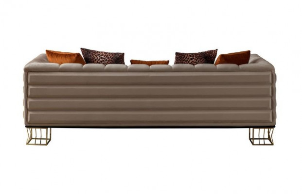 3-seater cushion exclusive beige living room luxury couches