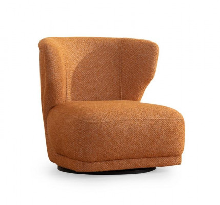 Orange upholstered armchair living room single stylish recliner