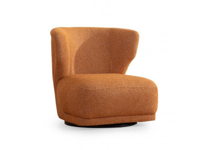 Orange upholstered armchair living room single stylish recliner