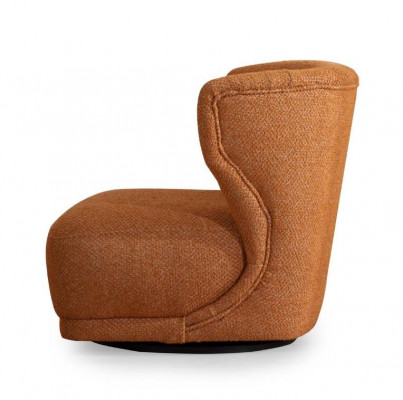 Orange upholstered armchair living room single stylish recliner
