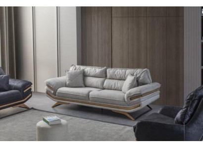 Stylish Living Room Furniture Design 3-Seater Sofa White Color Exclusive