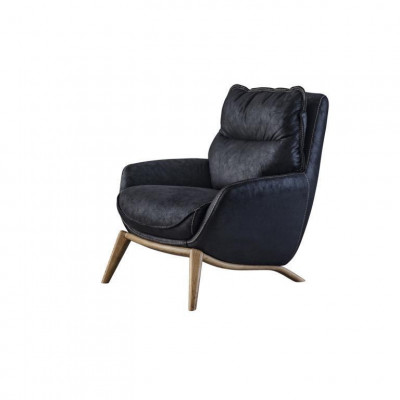 Luxury Armchair Modern Design Living Room Furniture Black Color Style