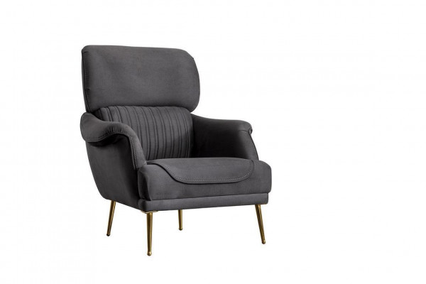 Luxury Armchair Modern Design Living Room Furniture Grey Color Style
