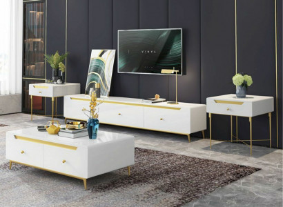 Sideboard Coffee Table Sideboard Low Board Side Cabinet Living Room 4-piece.