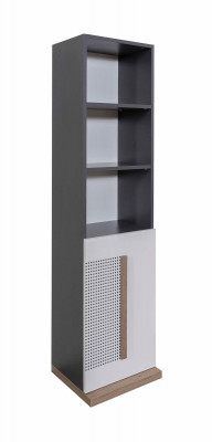Wardrobe Wooden Bookshelf Youth Room Gray Cabinets Shelf Furniture New