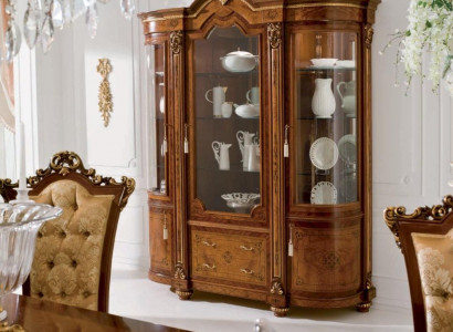 Display cabinets showcase wooden luxury glass cabinet furniture cupboard brown baroque new