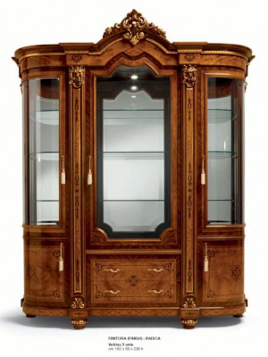 Display cabinets showcase wooden luxury glass cabinet furniture cupboard brown baroque new