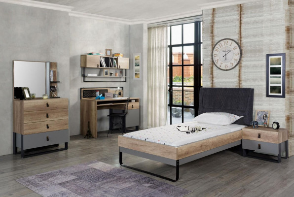 Desk Brown Table Bedroom Youth Room Wood Furniture 131x63x109cm