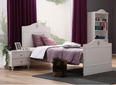 Youth bed children's bed kids design modern white bed children's room new