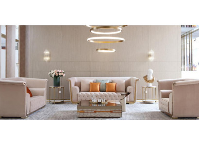 Sofa set 3+2+1 seater set design sofas upholstered couches textile sofa 3 pcs. New