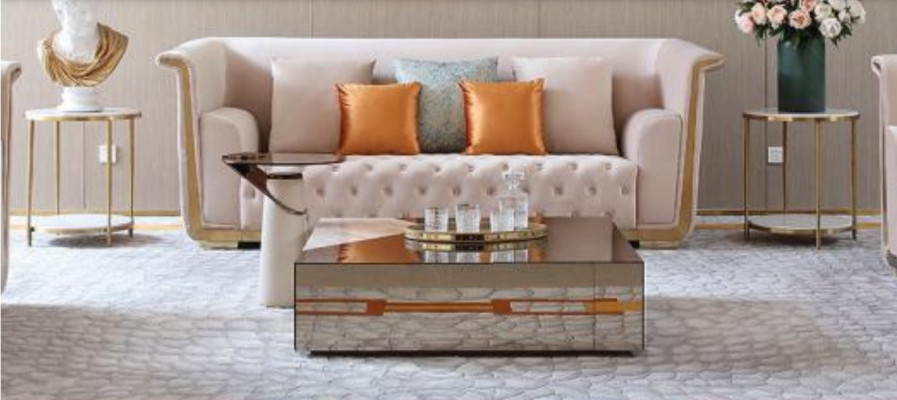 Designer modern coffee table side table sofa marble table glass coffee table new