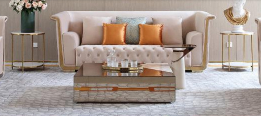 Designer modern coffee table side table sofa marble table glass coffee table new