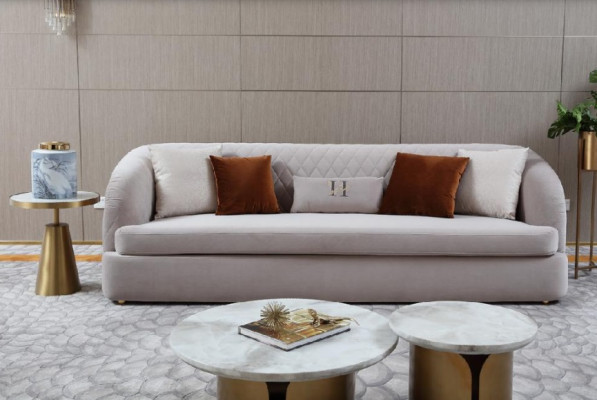 Three-seater textile couch upholstery design sofa 3-seater sofas furniture big sofa new