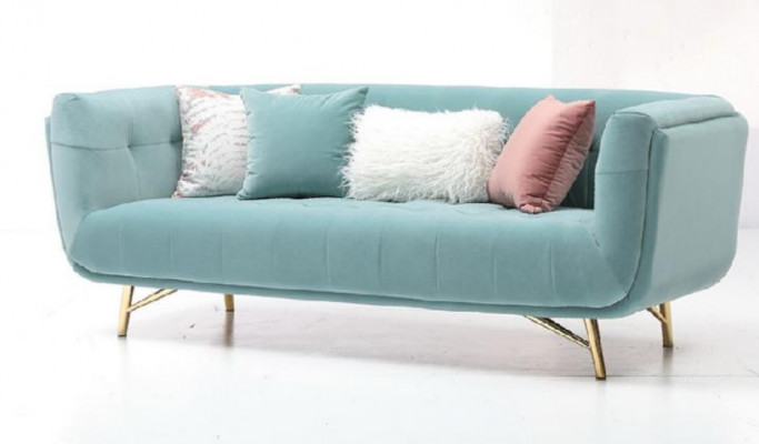 Sofa three-seater 213 x 91 upholstery textile design seat sofas room furniture modern