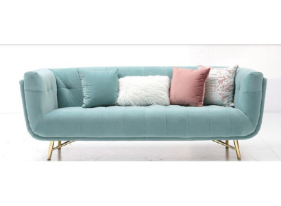 Sofa three-seater 213 x 91 upholstery textile design seat sofas room furniture modern