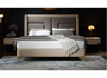 Complete bedroom set bed, 2x nightstand, 3-piece sets designer beds luxury