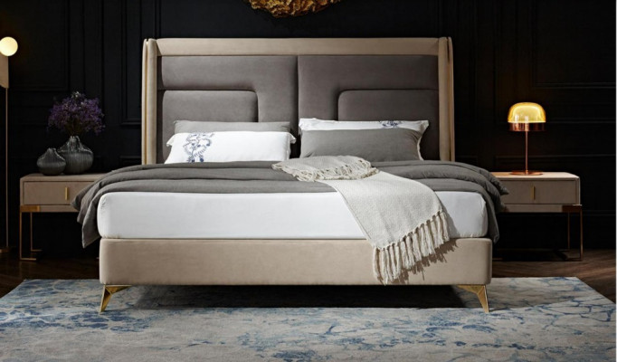 Luxury bedroom bed design upholstered beds furniture sleep hotel double 180x200