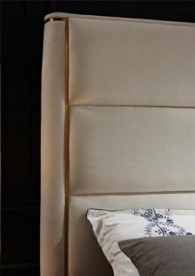 Luxury bedroom bed upholstery design double hotel beds hotel furniture velvet new
