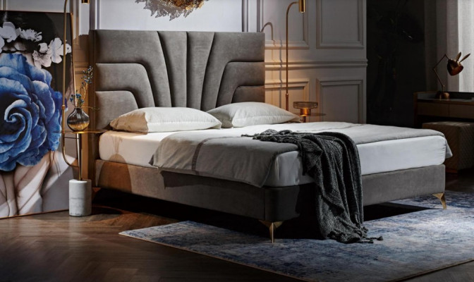 Hotel marriage luxury bed double bed bedroom design furniture wood luxury beds new