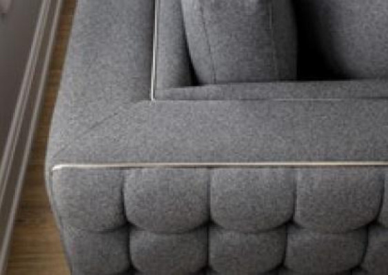 Luxury living room sofa, 2-seater, two-seater, gray couch, Chesterfield couches, new.