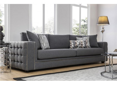 Luxury living room sofa, 2-seater, two-seater, gray couch, Chesterfield couches, new.