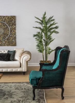 Classic Armchair Luxury Upholstery Fabric 1-Seater Upholstered Single Modern Green