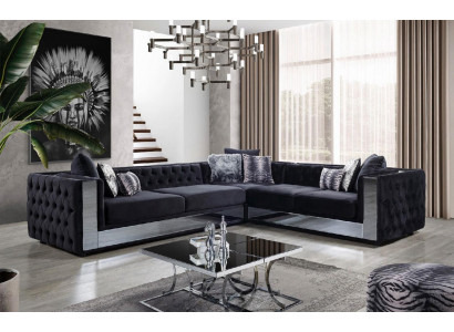 Black Chesterfield Upholstered Sofa Sofa Corner Sofa Set Upholstery Luxury Corner Sofas