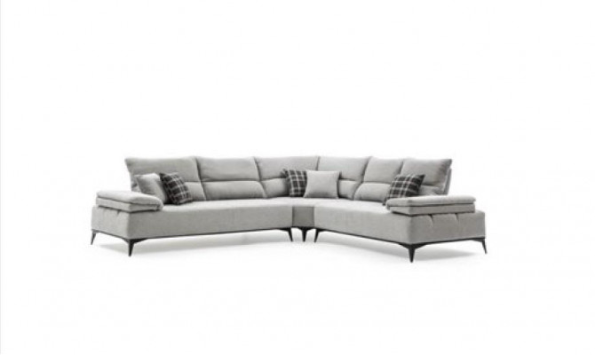Corner sofa L shape sofa couch design couches upholstery textile new corner set grey