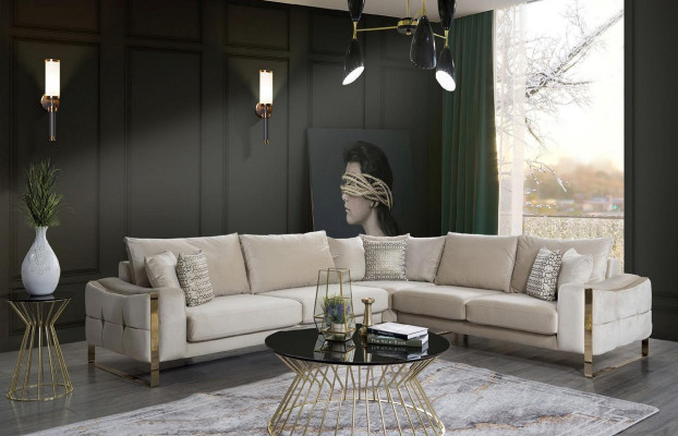 Sectional sofa L shape sofa couch design couches upholstery fabric corner set beige