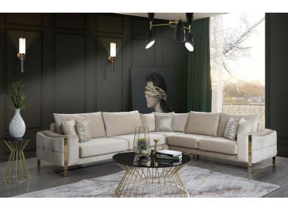 Sectional sofa L shape sofa couch design couches upholstery fabric corner set beige