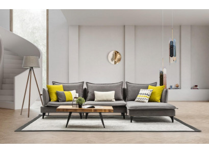 Gray Chesterfield Upholstered Sofa Corner Sofa Suite Upholstery Luxury Corner Sofas