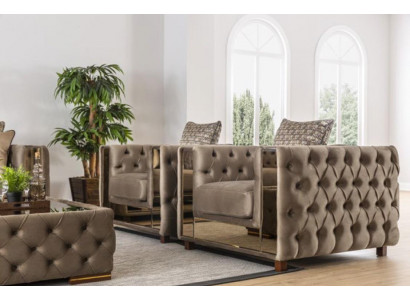 Luxury Chesterfield Armchair Single Seater Classic Couch Furniture Sofa 1-Seater