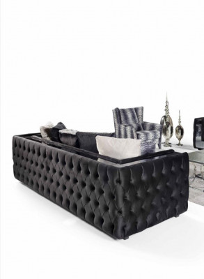 Chesterfield Sofa 3-Seater Living Room Modern Design Sofas Textile Couches New