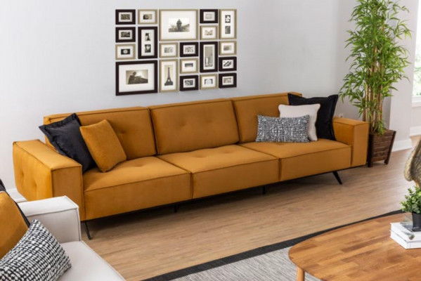 Sofa couch four-seater furniture couches upholstered sofas textile fabric furnishing