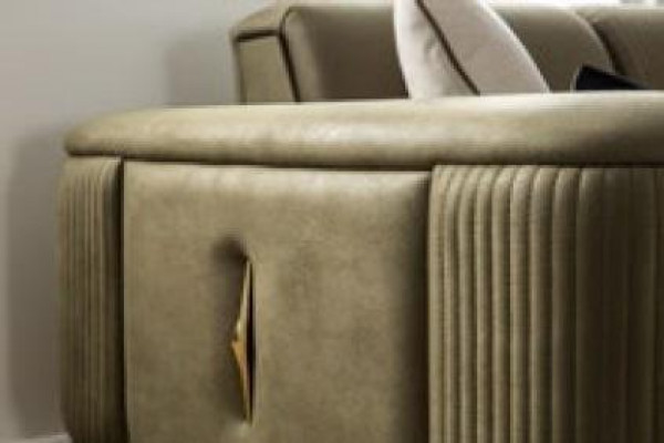 Chesterfield Sofa 4 Seat Living Room Four-Seater Design Black Textile Couches