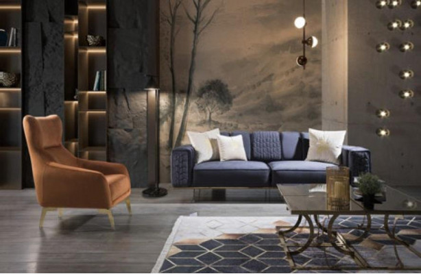 Luxury Sofa Set Couch Fabric Sofas 4+3+1 Seat Sofas Living Room Fabric