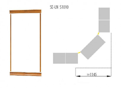 Classic crown molding set for bookcase cabinet system SE-LN-S1010