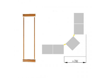 Classic crown molding set for bookshelf cabinet system SE-LN-S507