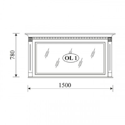 Classic designer mirror wall mirror with genuine wood frame colonial style