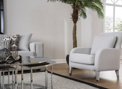 Armchair Design Living Room Upholstery Wood Upholstery Modern Luxury Gray New